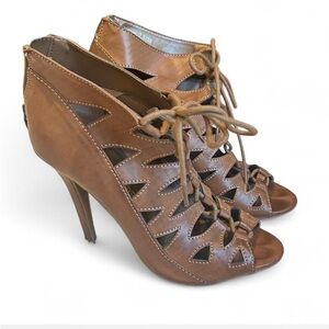 Chinese Laundry lace up brown heel